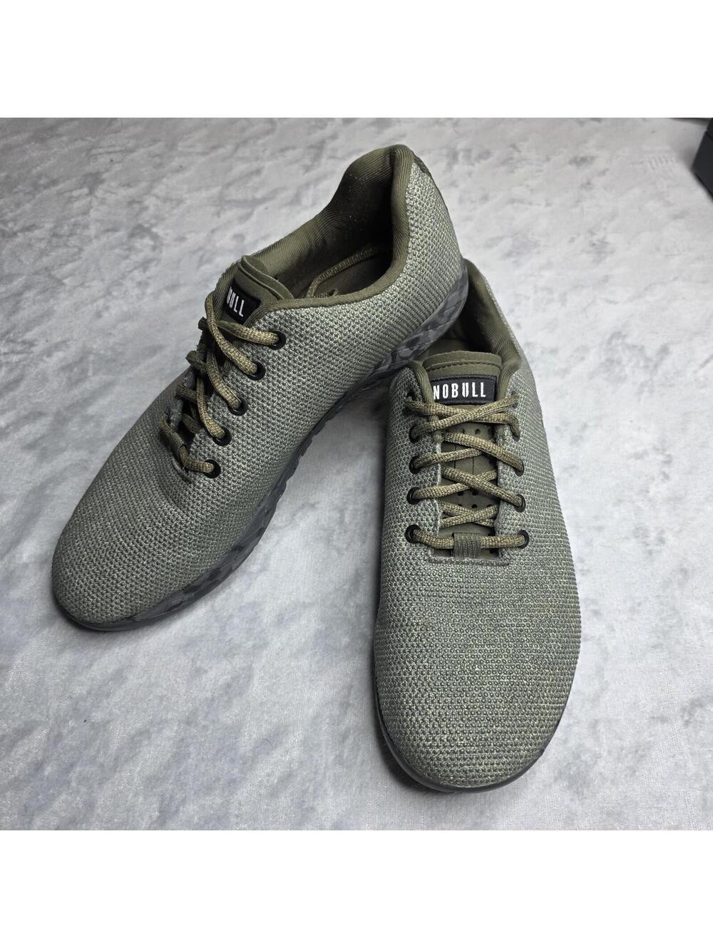 NoBull Super Fabric Shoes Mens 12.5 Womens 14 Green Trainer Shoes